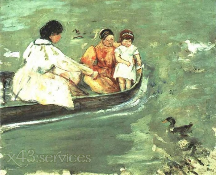 Mary Cassatt - Am Wasser - On the Water - zum Schließen ins Bild klicken